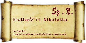 Szathmári Nikoletta névjegykártya