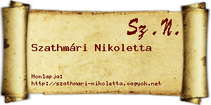 Szathmári Nikoletta névjegykártya
