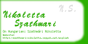 nikoletta szathmari business card
